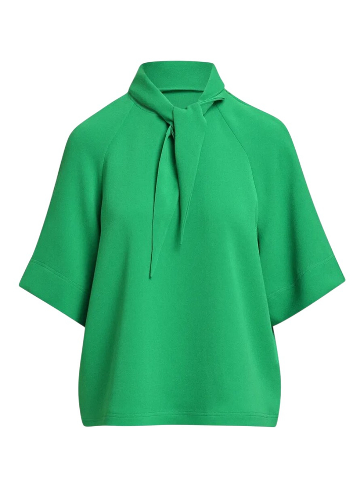 Groene blouse met sjaalkraag Kassie Essentiel