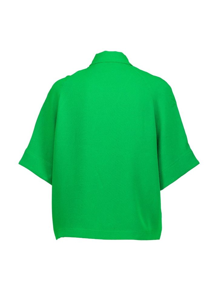 Groene blouse met sjaalkraag Kassie Essentiel