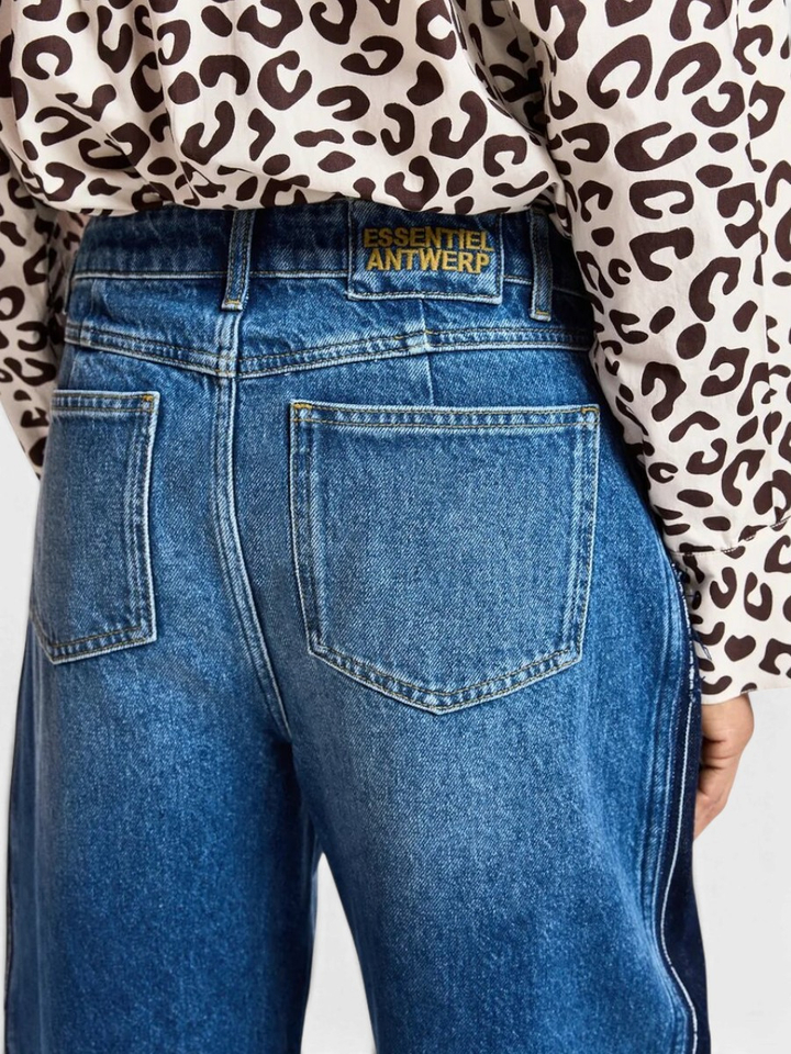 Blauwe jeans met contrastrook Kashba Essentiel