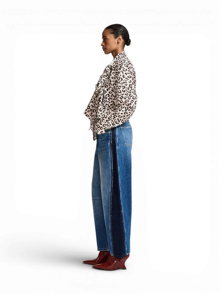 Blauwe jeans met contrastrook Kashba Essentiel