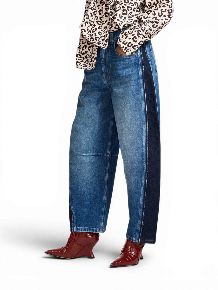 Blauwe jeans met contrastrook Kashba Essentiel