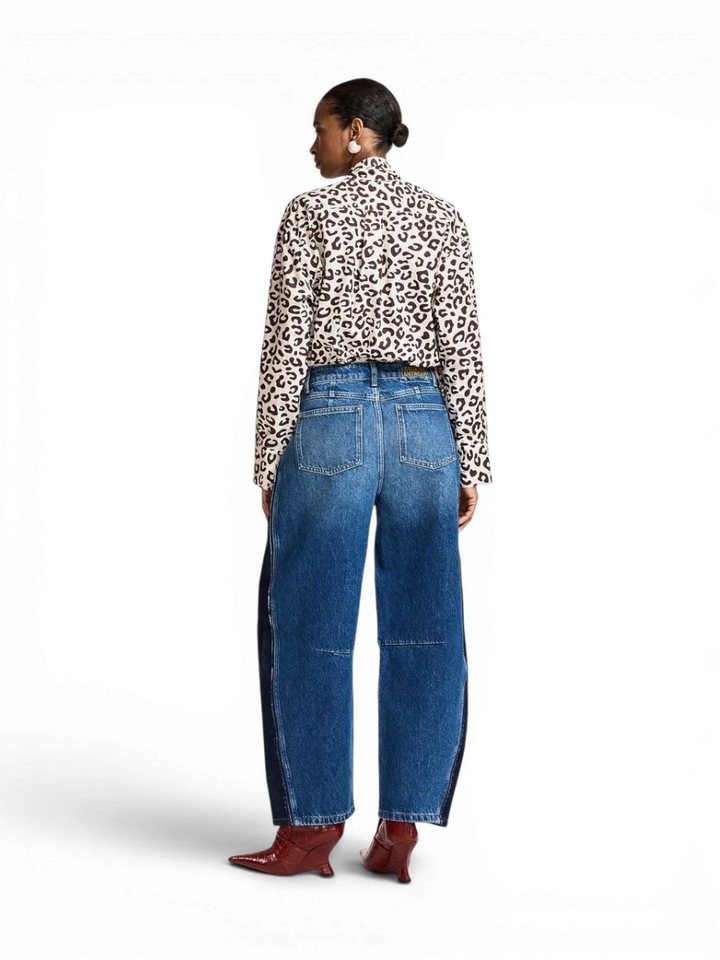Blauwe jeans met contrastrook Kashba Essentiel