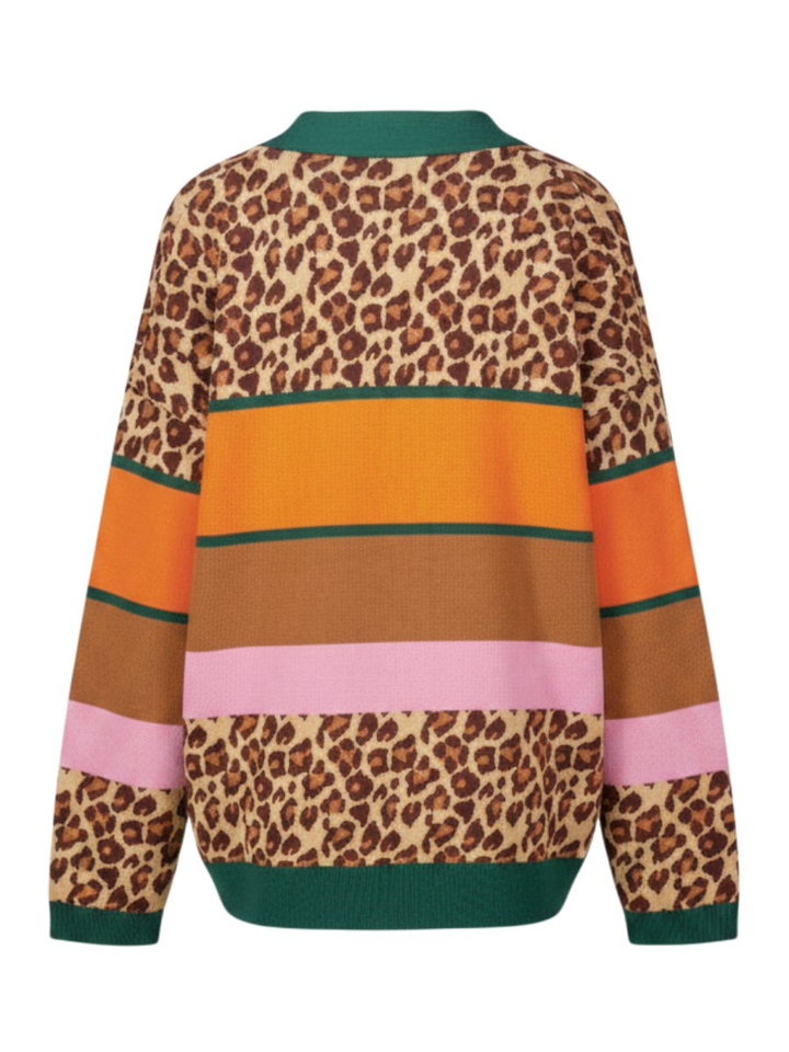 Vest met luipaardprint en kleurblokken Kaudi Essentiel