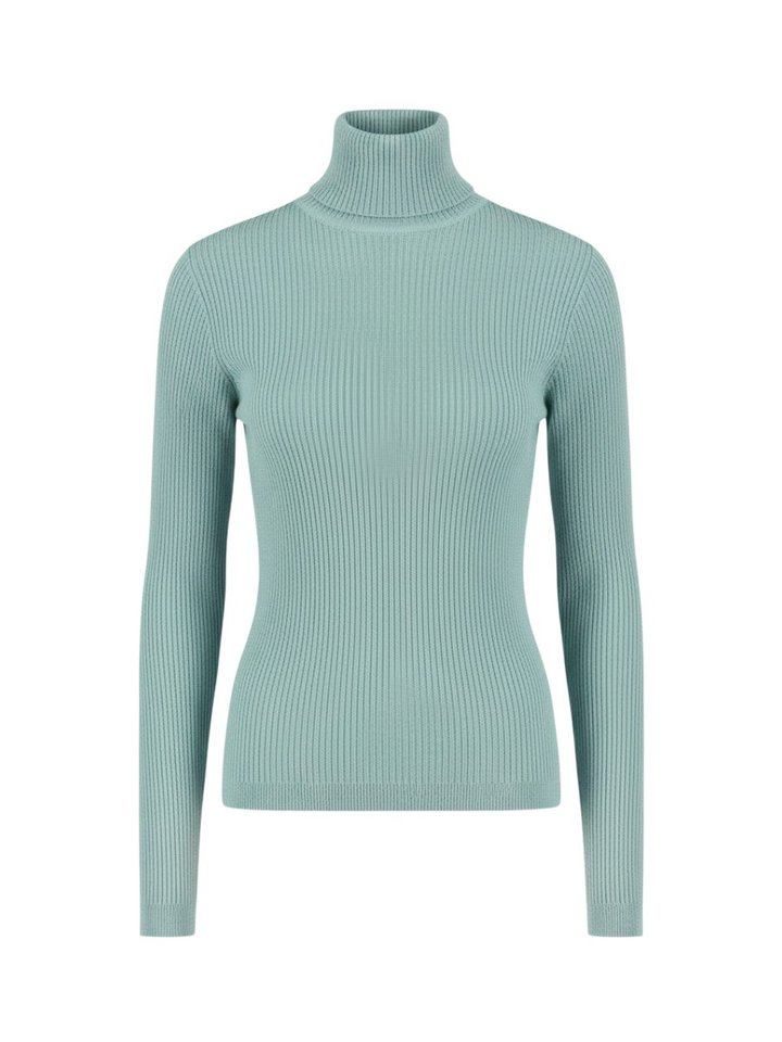 Blauwe koltrui met ribbel Kelmuse Essentiel