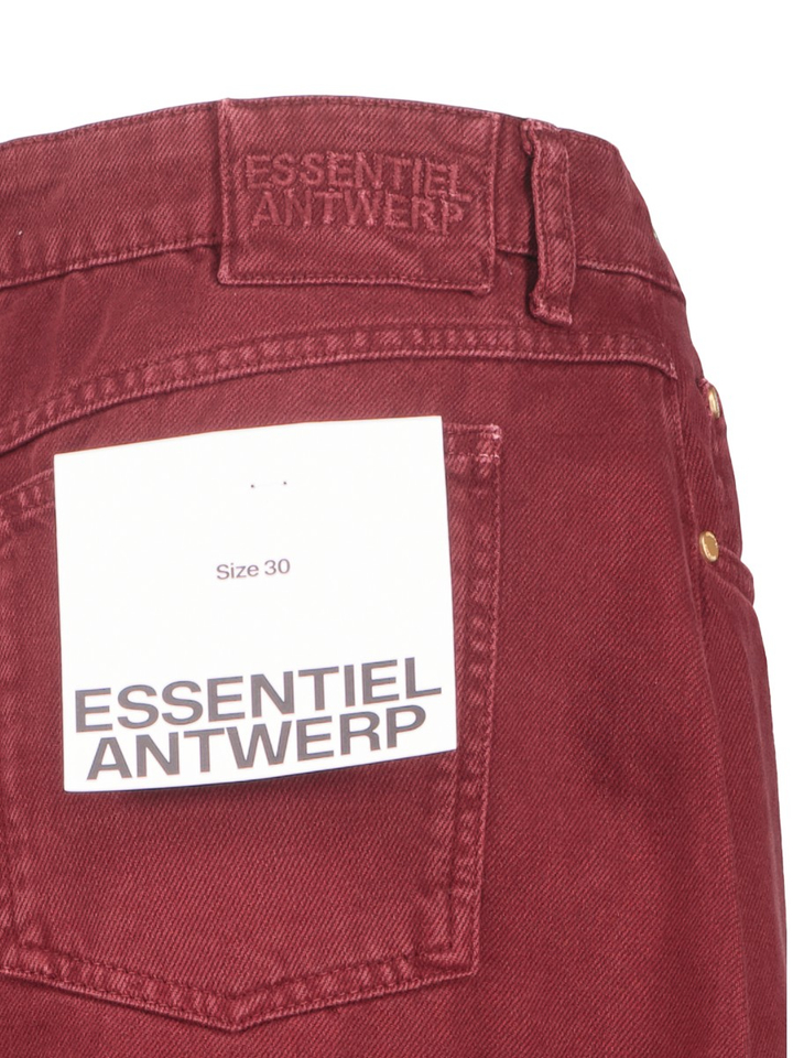 Bordeaux denim bermudashort met brede pijp Karry Essentiel