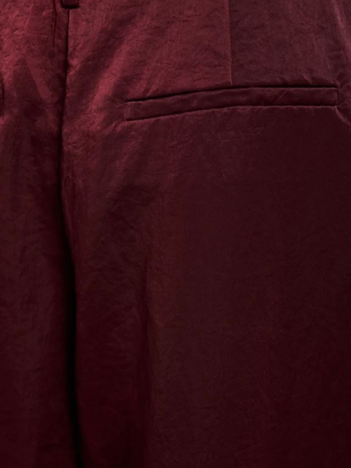 Bordeaux wide leg broek met bandplooien Karmen Essentiel