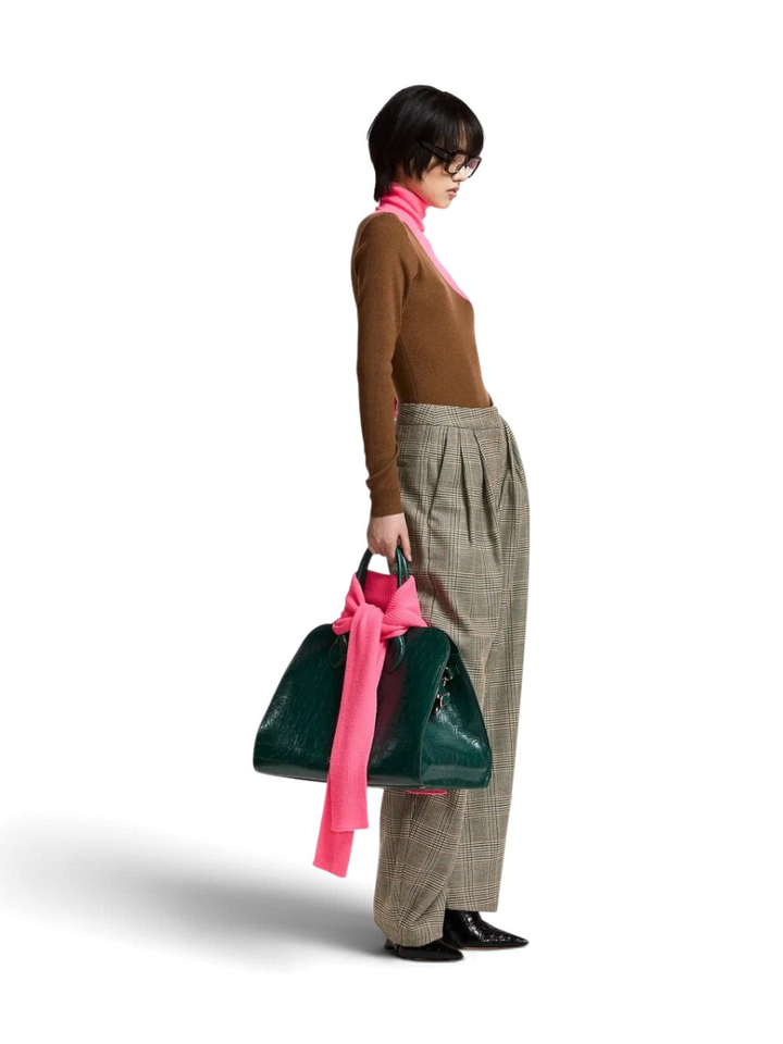 Bruine met roze pull met rolkraag KONCERT Essentiel