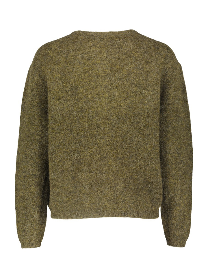 Groene melange cardigan met knopen Flora Boii