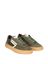 Kaki groene vintage waxed lage sneakers Puraai 