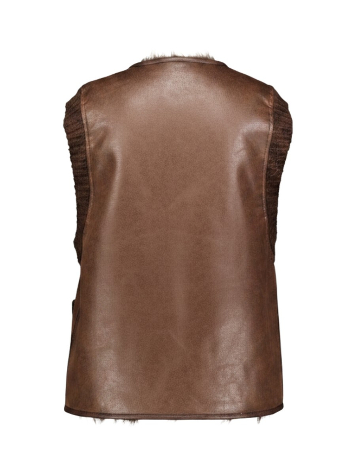 Donkerbruine omkeerbare bodywarmer Urbancode 
