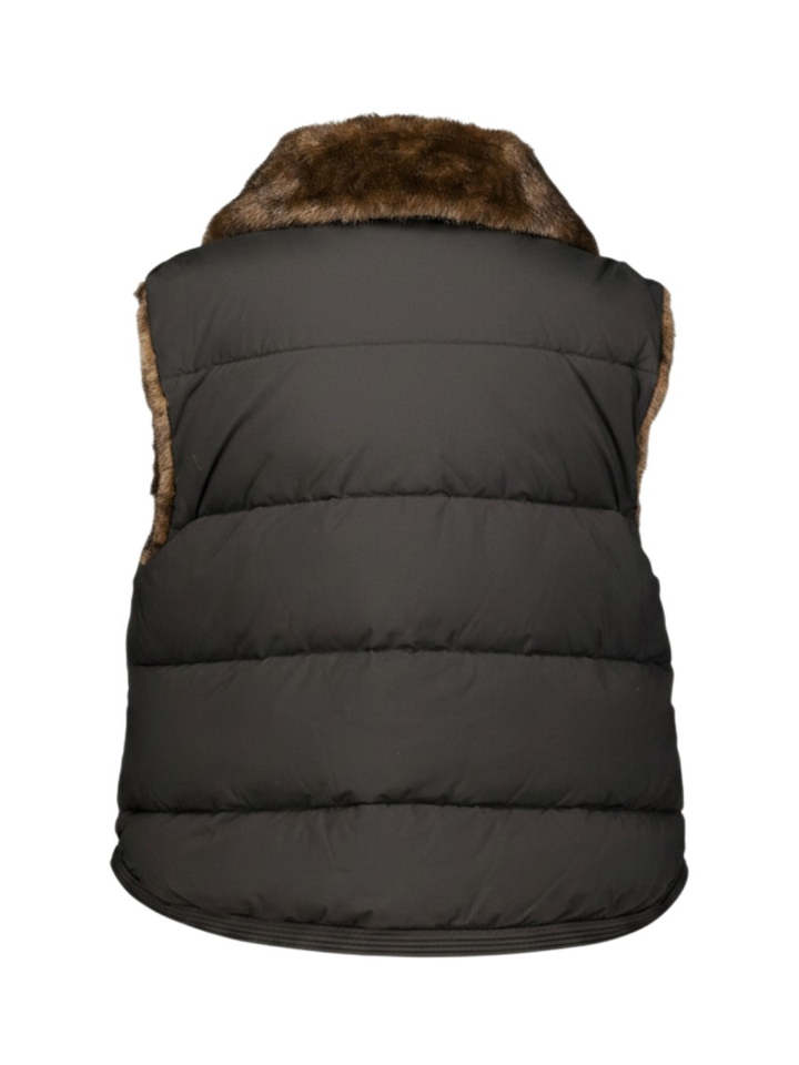 Zwarte bodywarmer met faux fur binnenkant Urbancode 