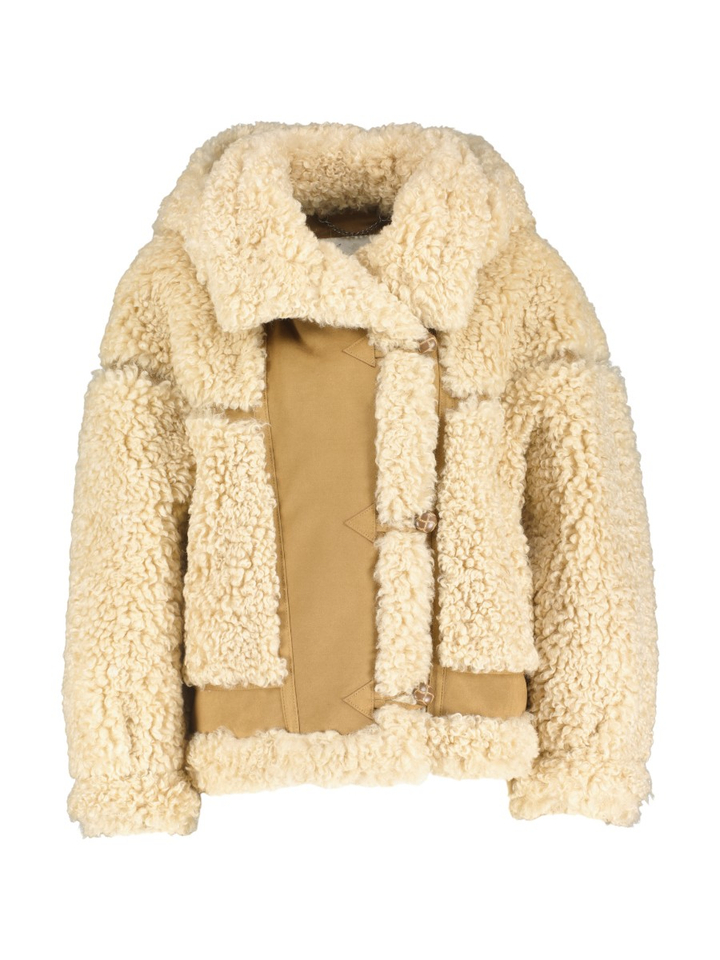 Beige jas in faux fur Urbancode 