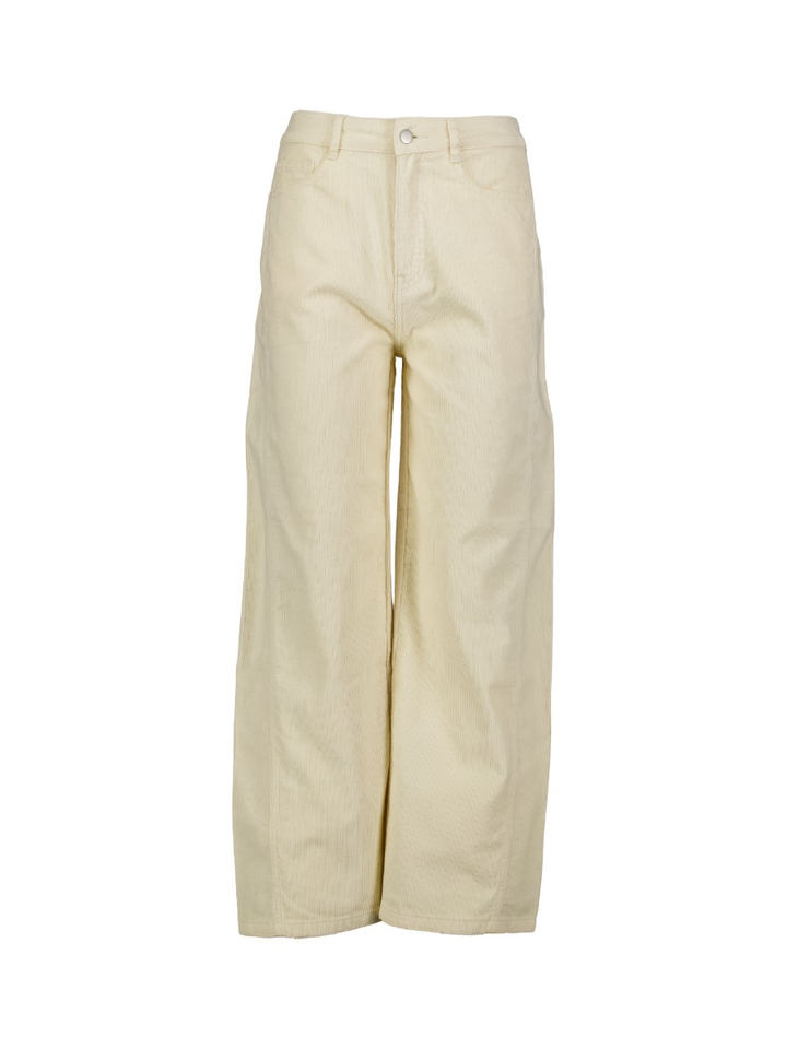 Ecru broek in ribflueel The Tiny Big Sister