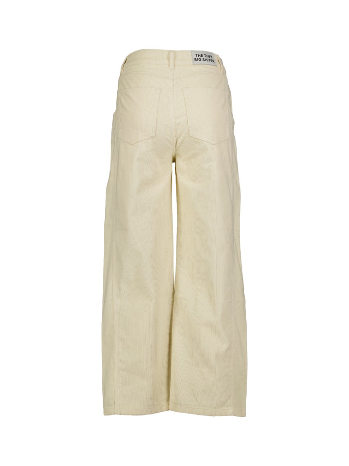 Ecru broek in ribflueel The Tiny Big Sister