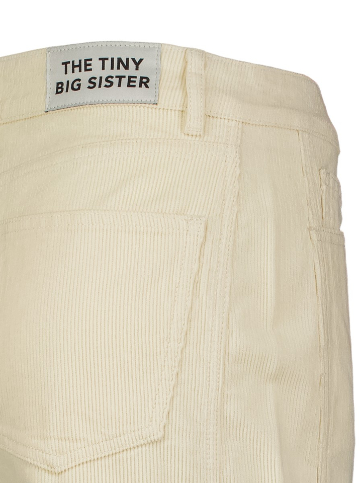 Ecru broek in ribflueel The Tiny Big Sister