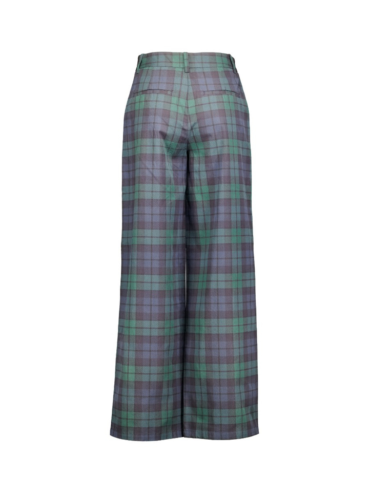 Blauw met groen geruite broek The Tiny Big Sister