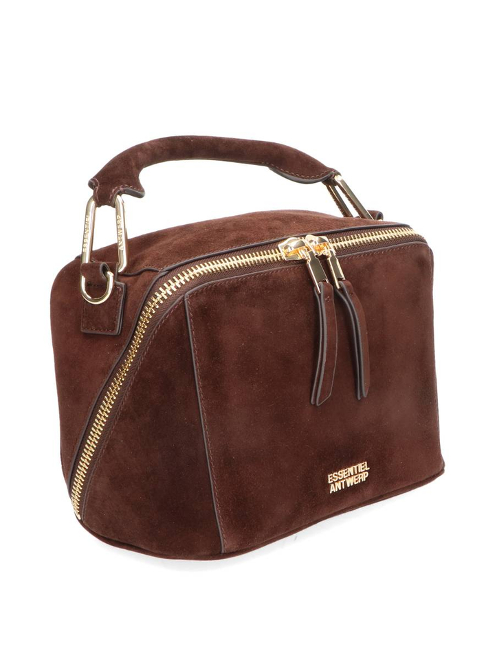 Bruine handtas met goud kleurig detail Karin