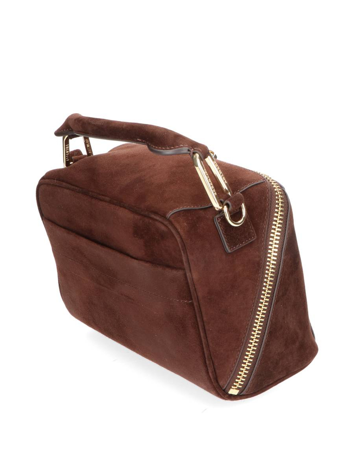 Bruine handtas met goud kleurig detail Karin