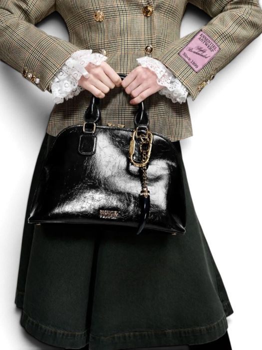 Zwarte handtas van faux lakleer Karla Essentiel
