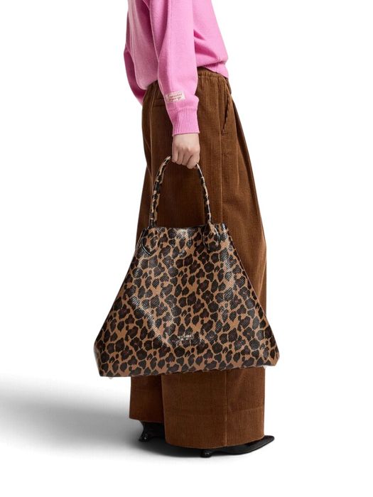 Bruine en zwarte shopper met luipaardprint Konstantin Essentiel