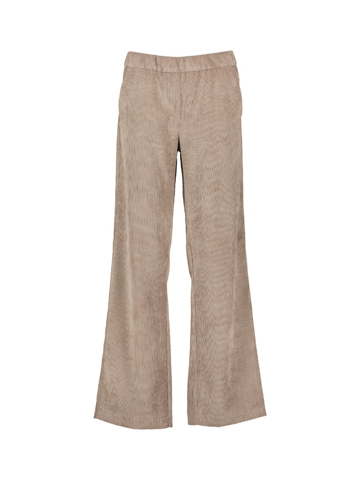 Beige lange broek in ribbel Mac