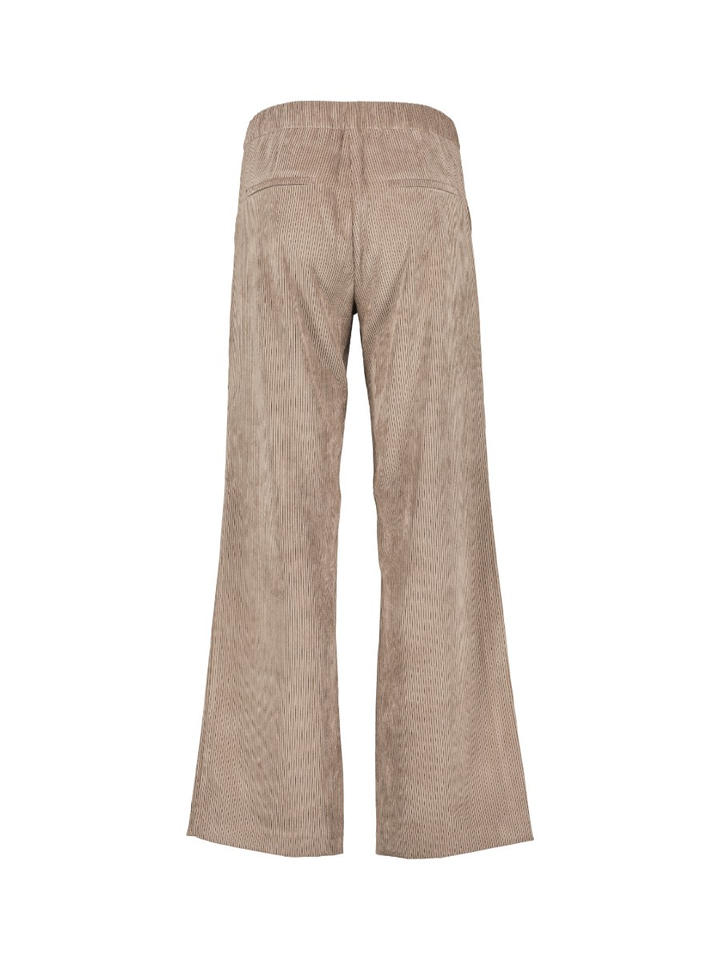 Beige lange broek in ribbel Mac
