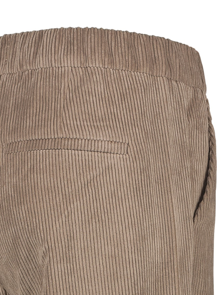 Beige lange broek in ribbel Mac