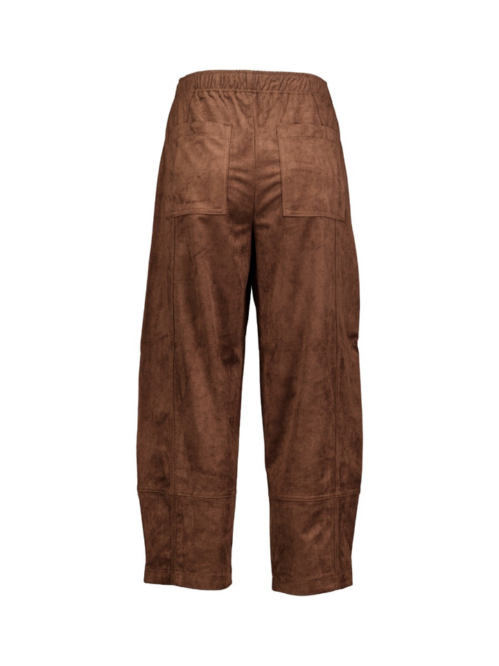 Bruine broek in velours met elastiek Tilda Mac