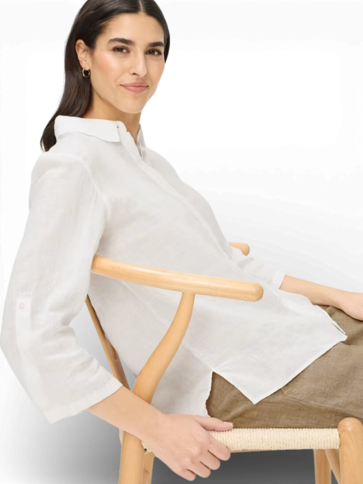 Witte linnen blouse Style Brax