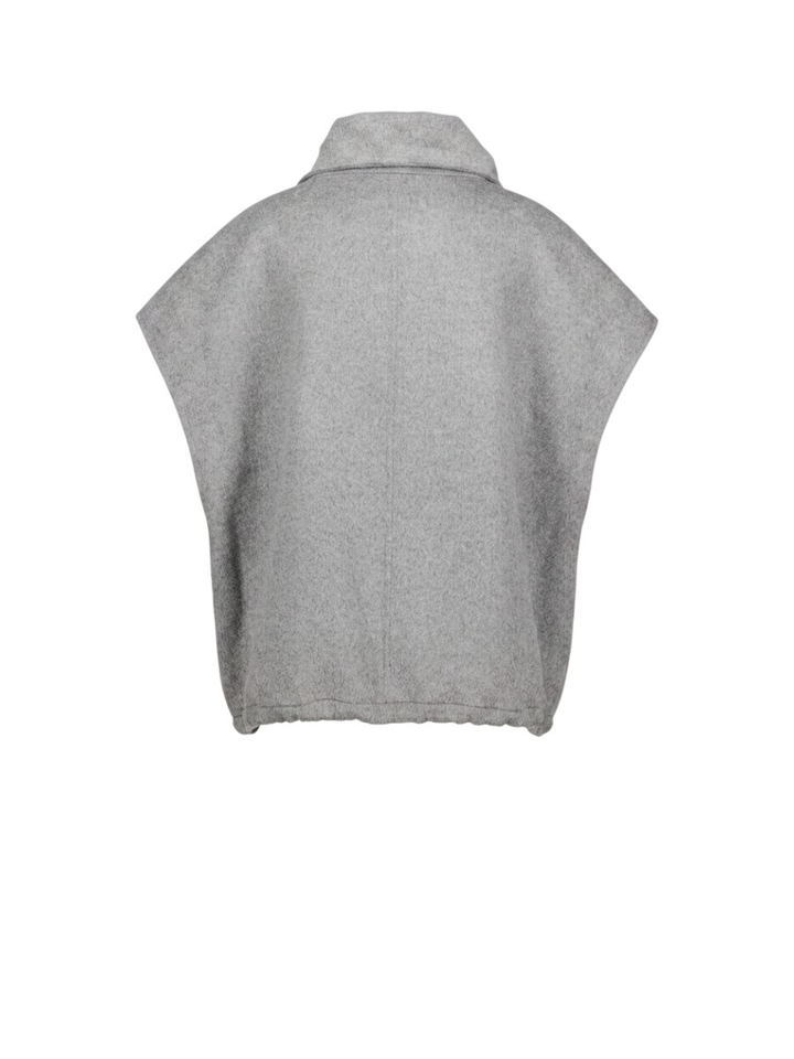 Grijze wollen oversized mouwloze vest Juno Soeur
