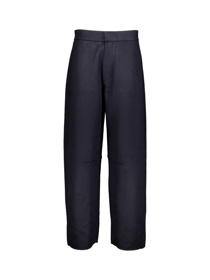 Blauwe wollen loose fit broek Hawk Soeur
