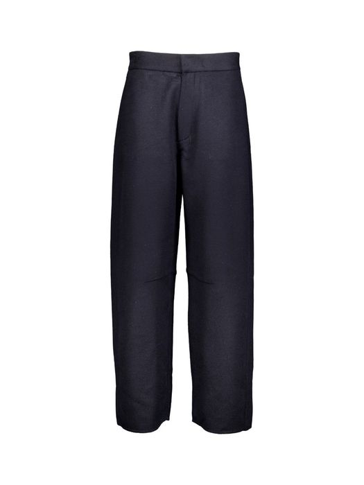 Blauwe wollen loose fit broek Hawk Soeur