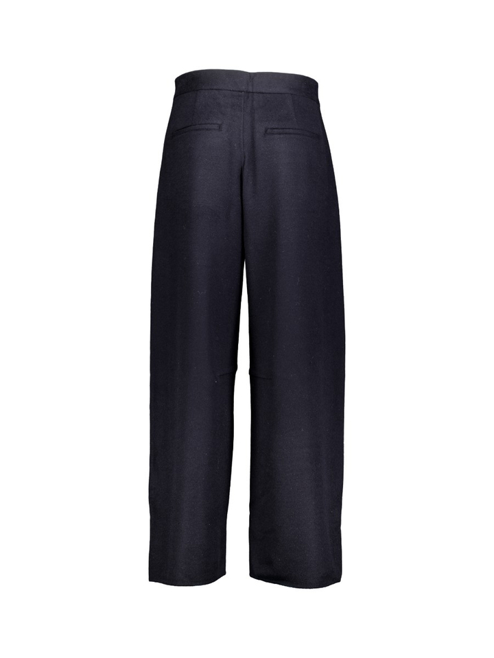 Blauwe wollen loose fit broek Hawk Soeur