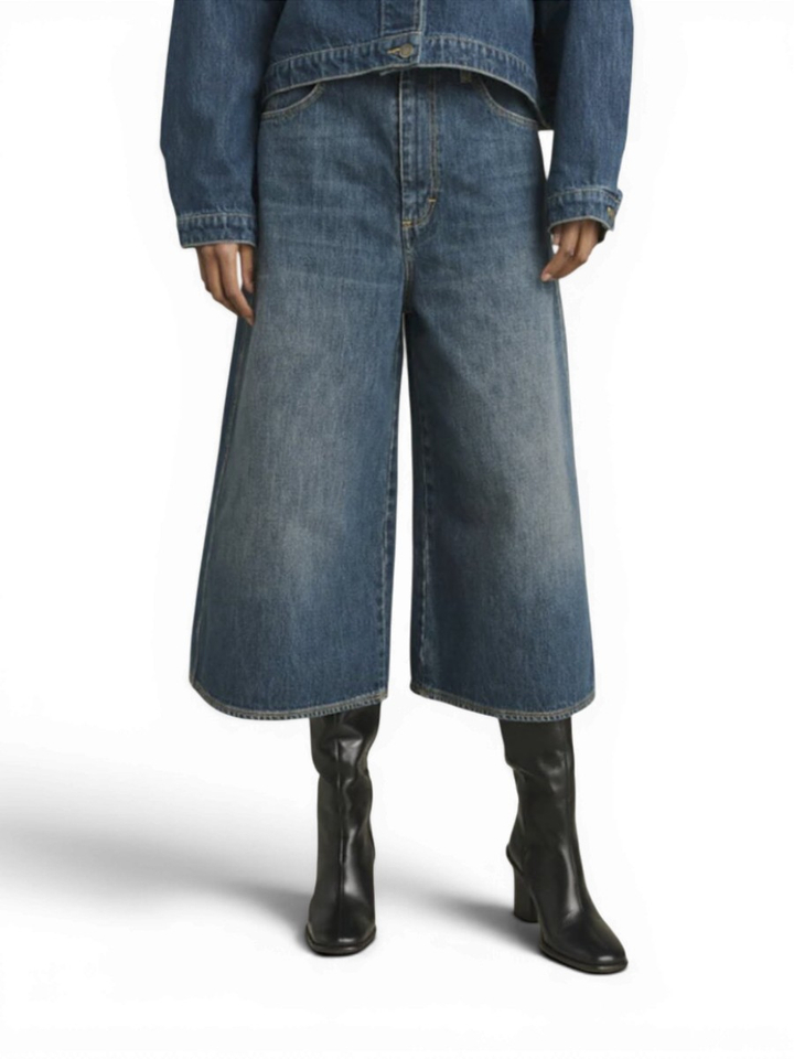 Blauwe jeans bermuda Joyce Soeur