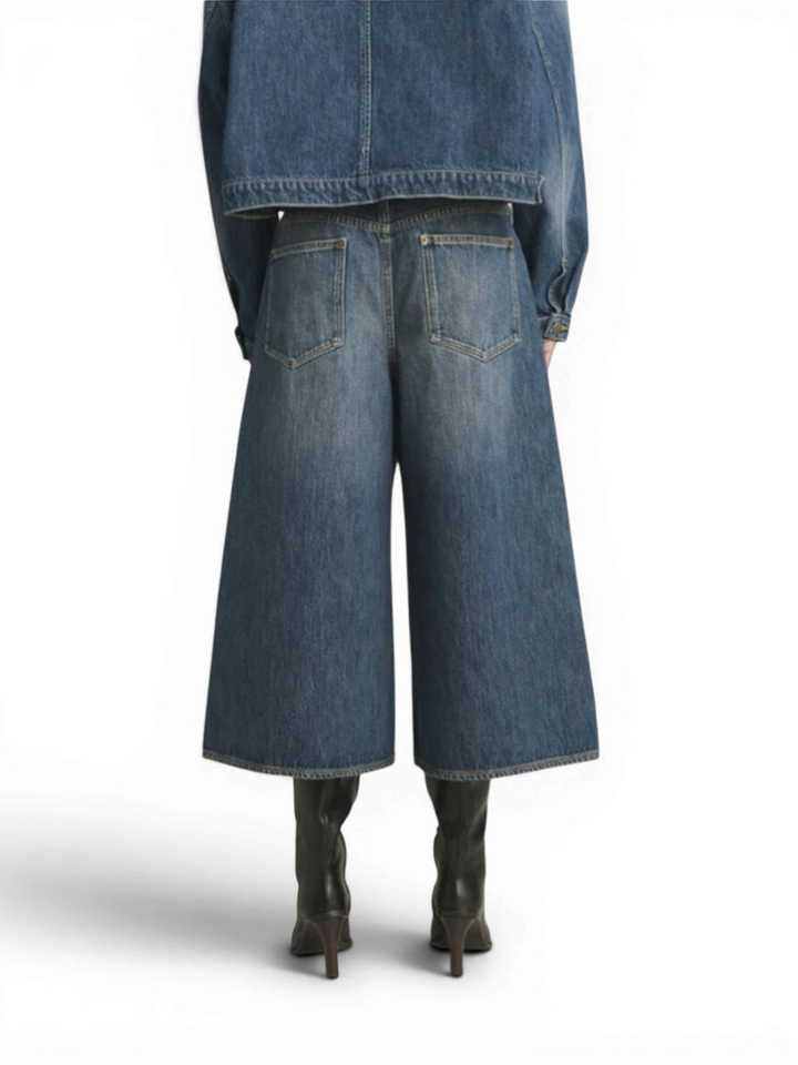 Blauwe jeans bermuda Joyce Soeur