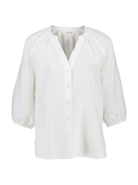 Witte linnen blouse met knoopsluiting Alber Selected