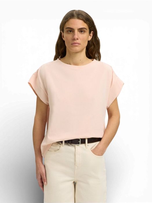 Roze T-shirt met strop aan de mouw Selected
