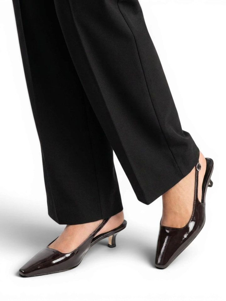 Donkerbruine slingbacks Anna Odare