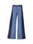 Blauwe colorblock jeans met ribfluwelen achterzakken JOAN Amandine