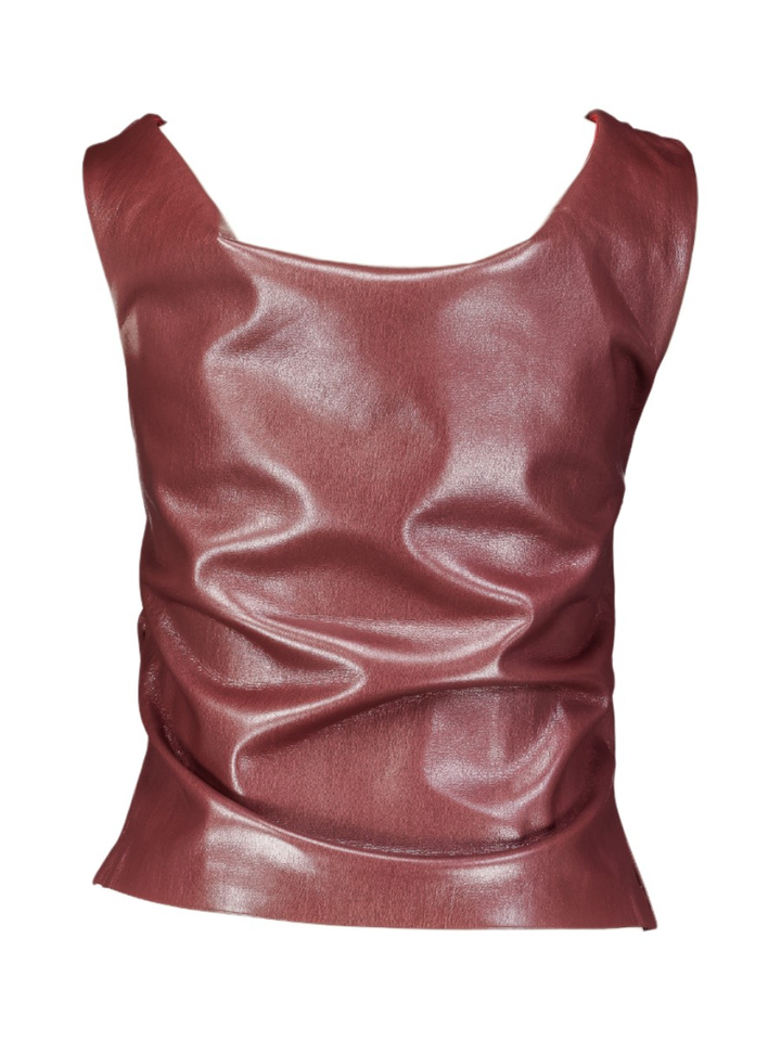 Bordeaux top in lederlook Chloe Amandine