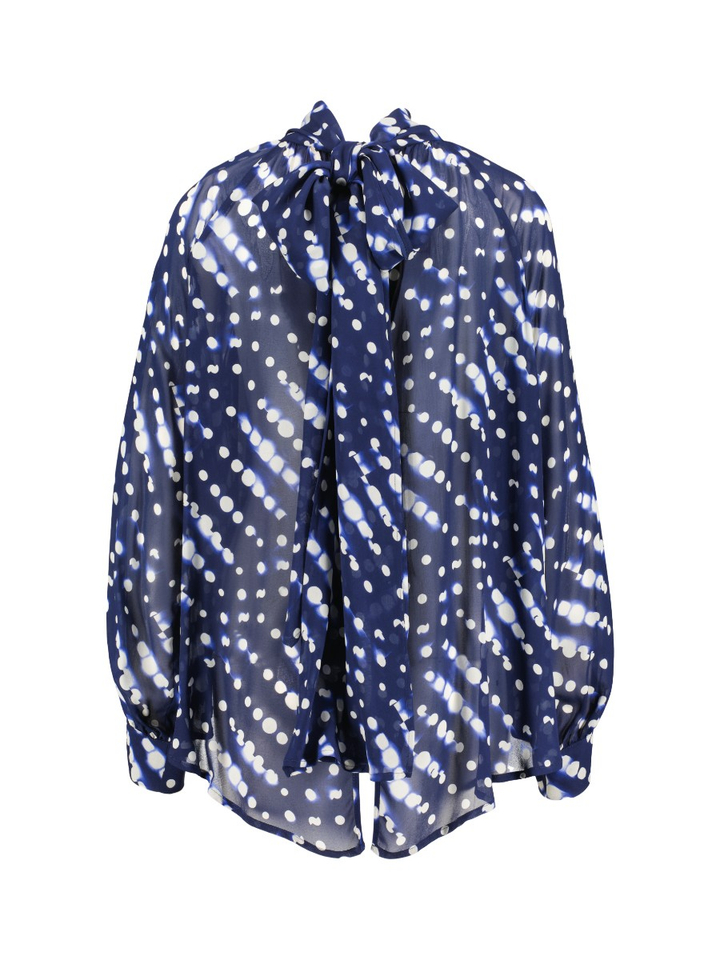 Blauwe bloes met bolletjes Caroline Biss