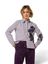Paars gestreepte blouse in katoen met patchworkdetail Caroline Biss 