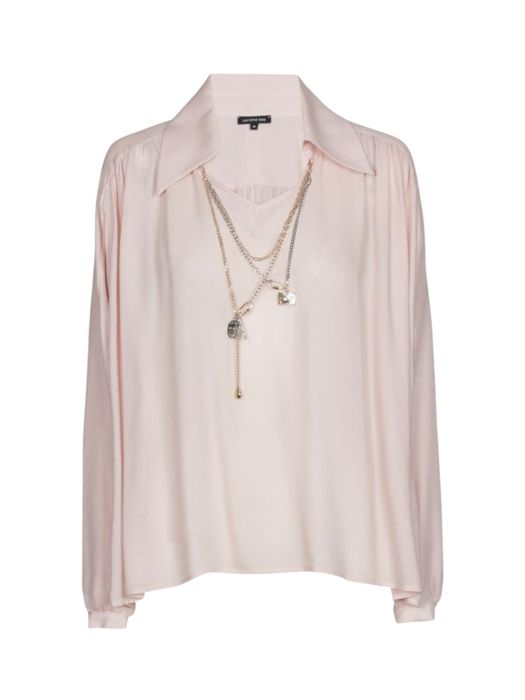Roze blouse met ketting detail Caroline Biss