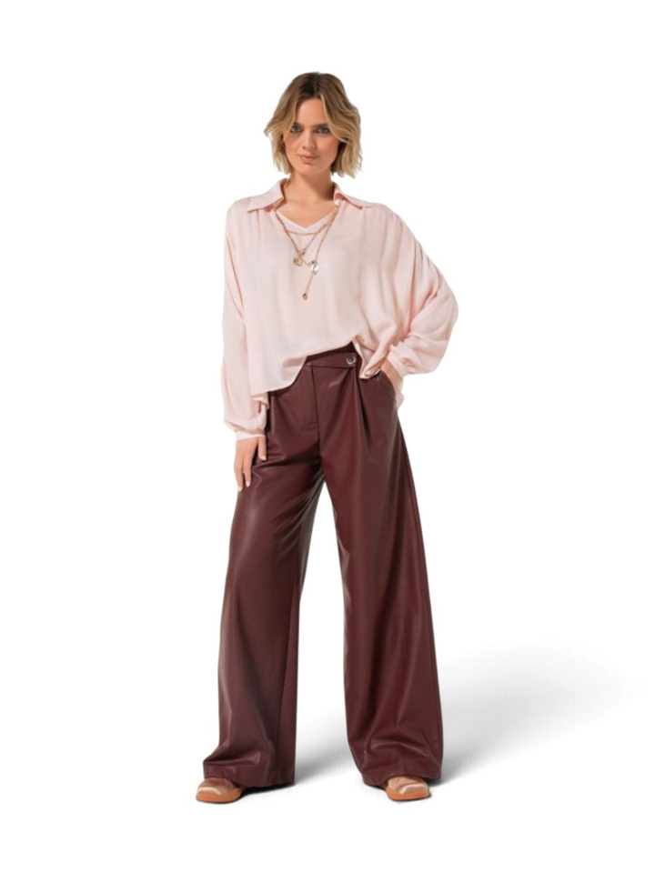 Roze blouse met ketting detail Caroline Biss 