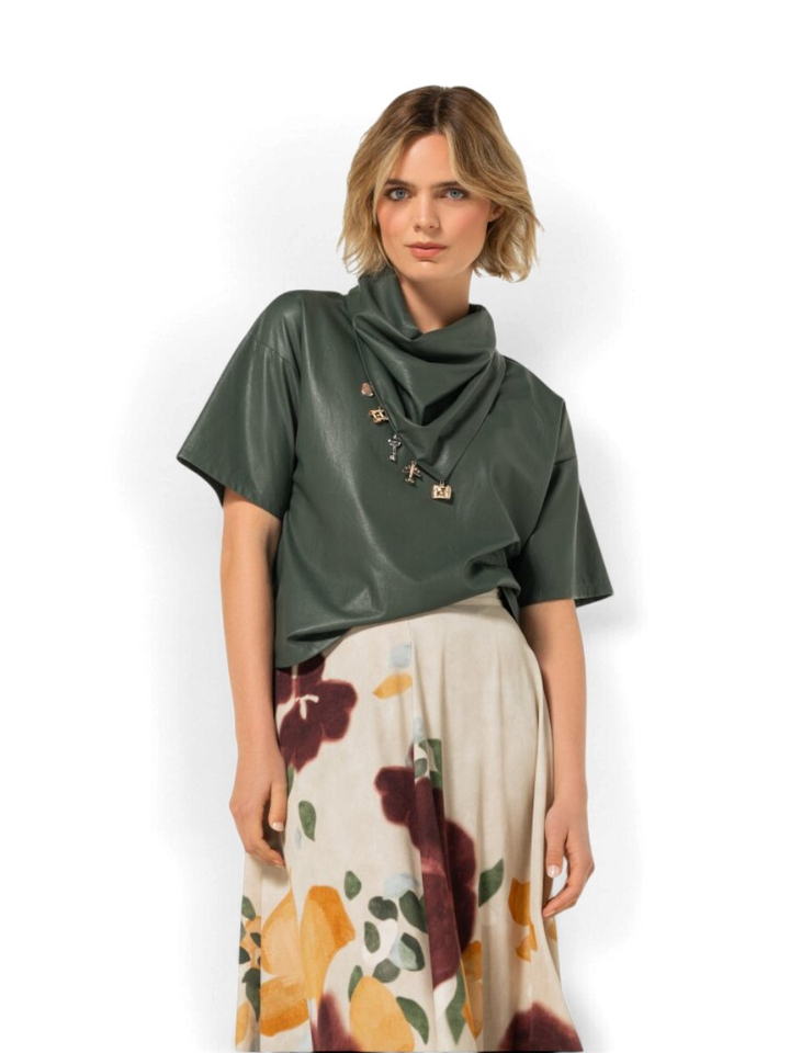 Groene bloes met ketting Caroline Biss