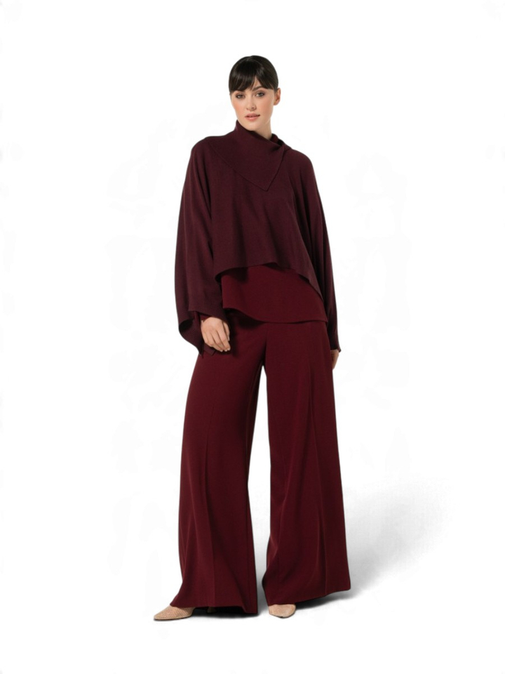 Bordeaux geklede broek Caroline Biss 