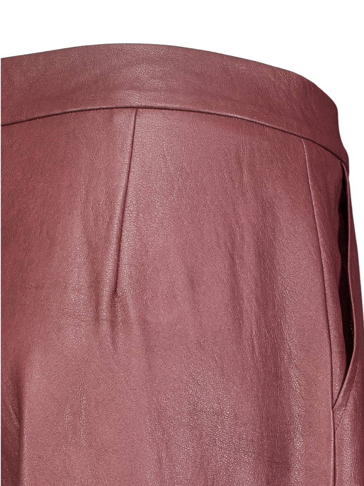 Bordeaux wijde broek in lederlook Caroline Biss 