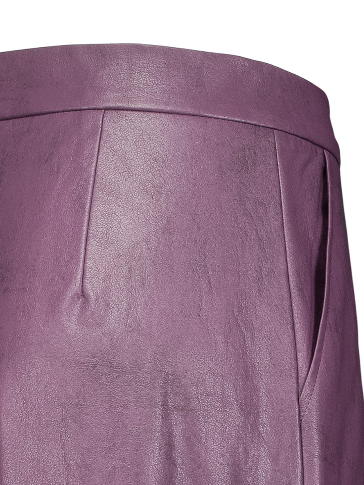 Paarse wijde broek met bandplooi Caroline Biss