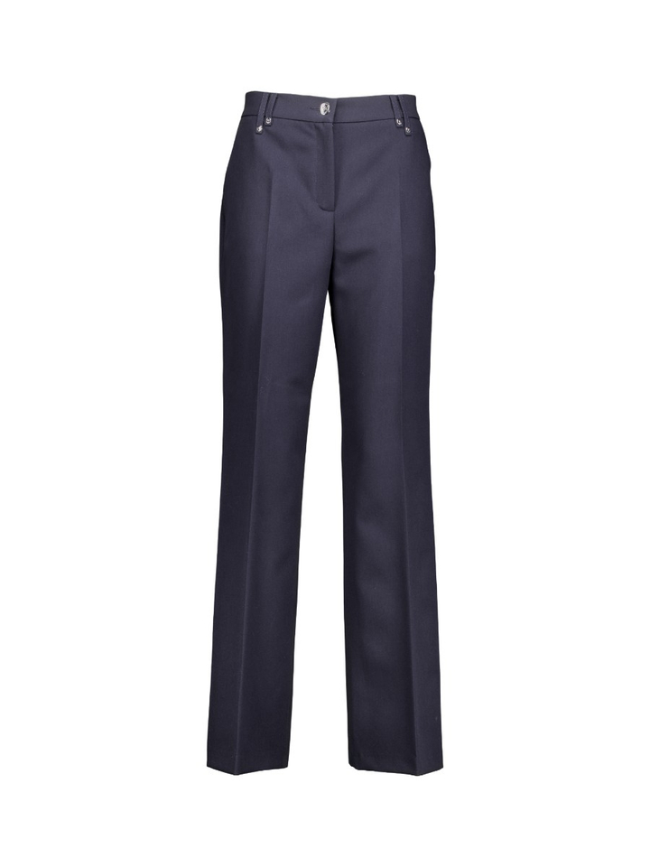 Donkerblauwe broek met rechte pijpen Caroline Biss 