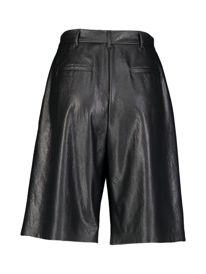 Zwarte bermuda in leder look Caroline Biss